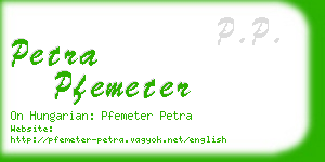 petra pfemeter business card